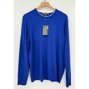 G/FORE Sweater Mens Large Blue Wool Blend Golf Lightweight NEW